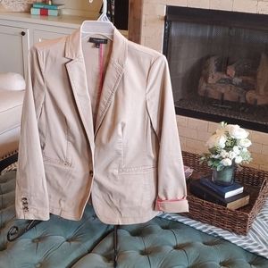 Talbots Khaki Cotton Blazer